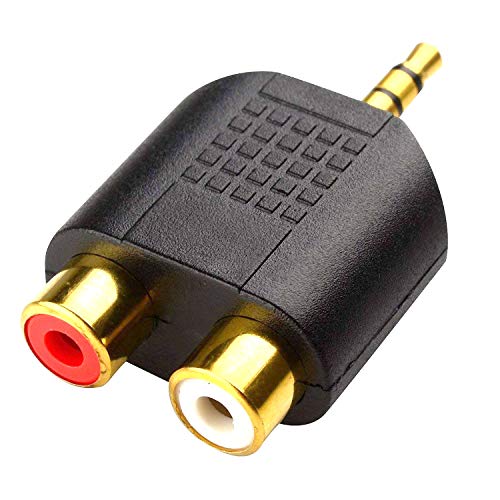 ANDTOBO 3.5 mm TRS to Dual RCA F (2-Pack), 3.5mm Stereo Male to Dual RCA Female Audio Breakout Adapter - Image 2