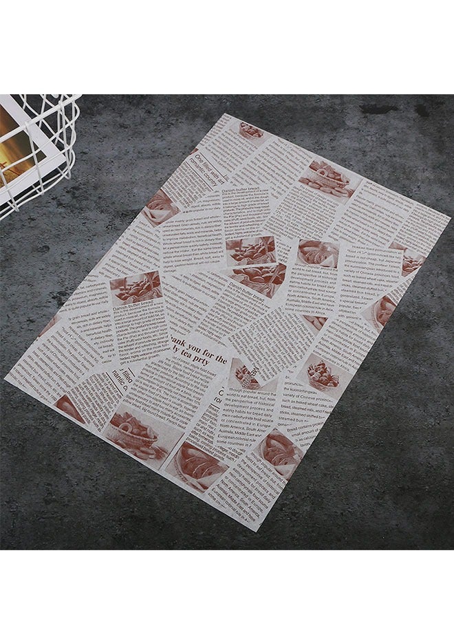 Ant 100-Pieces Sandwich Wrapper Baking Paper, Disposable Greaseproof Paper Square Food Wrap Paper, Food Tray Liner for Burger Cake Bread (26*36CM) - Image 3