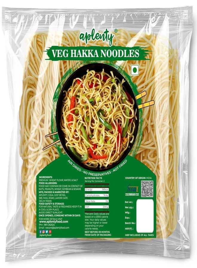 Aplenty Hakka Noodles | Veg Chowmein Masala Maggie | Chowmin Noodles | Long Slurpy Noodles 200g - Image 1