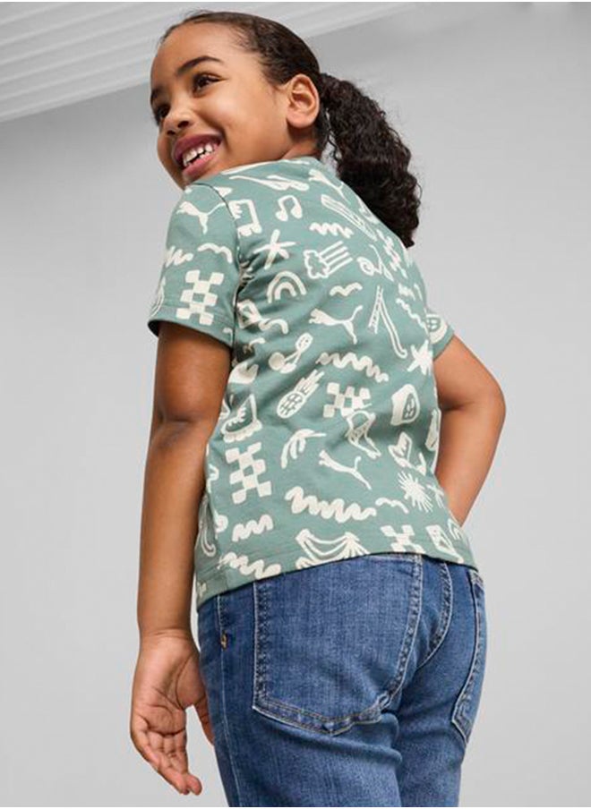 PUMA - Kids Sandy Adventures Aop T-Shirt - Image 1