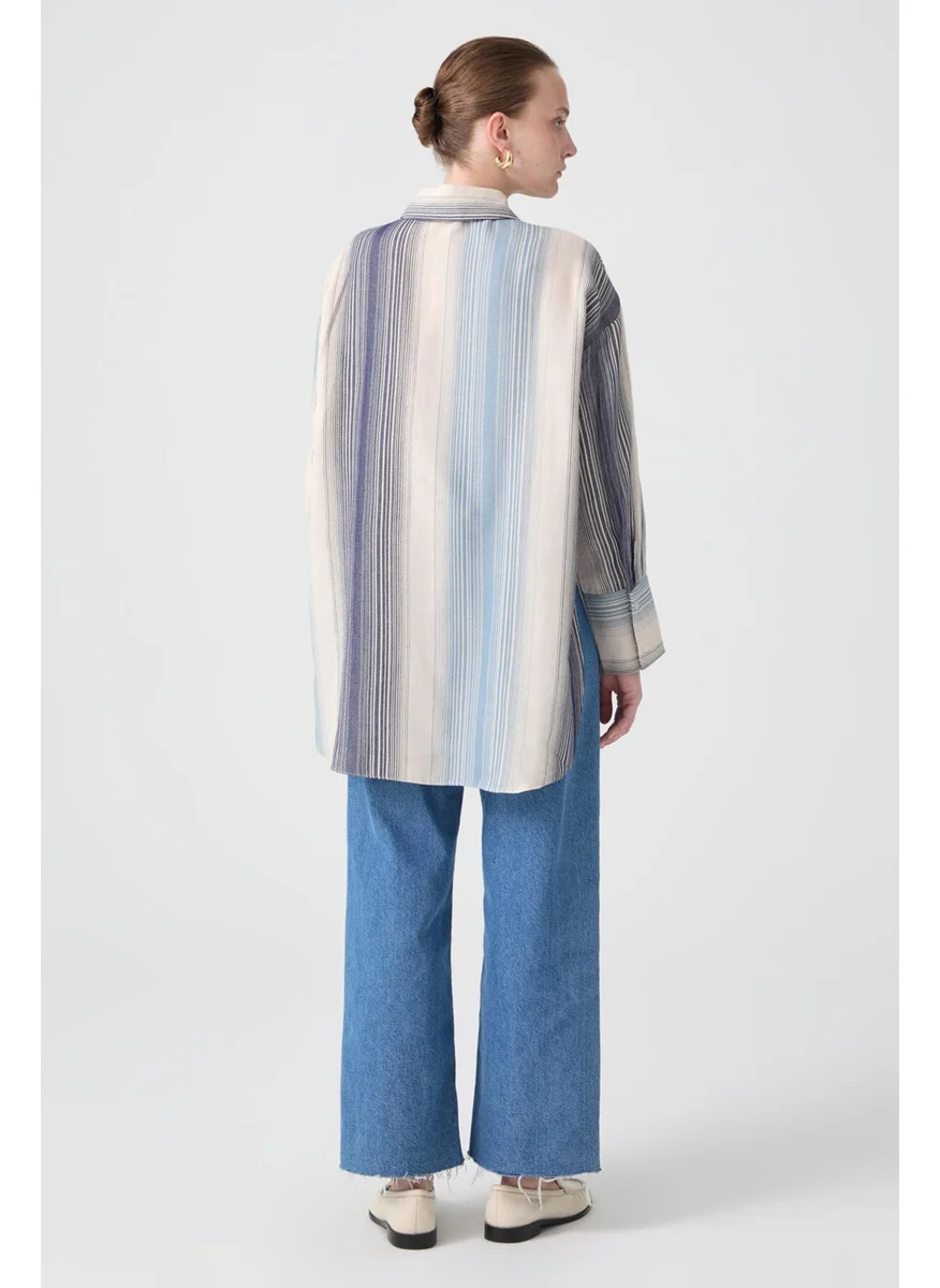 Touche Natural Texture Striped Shirt