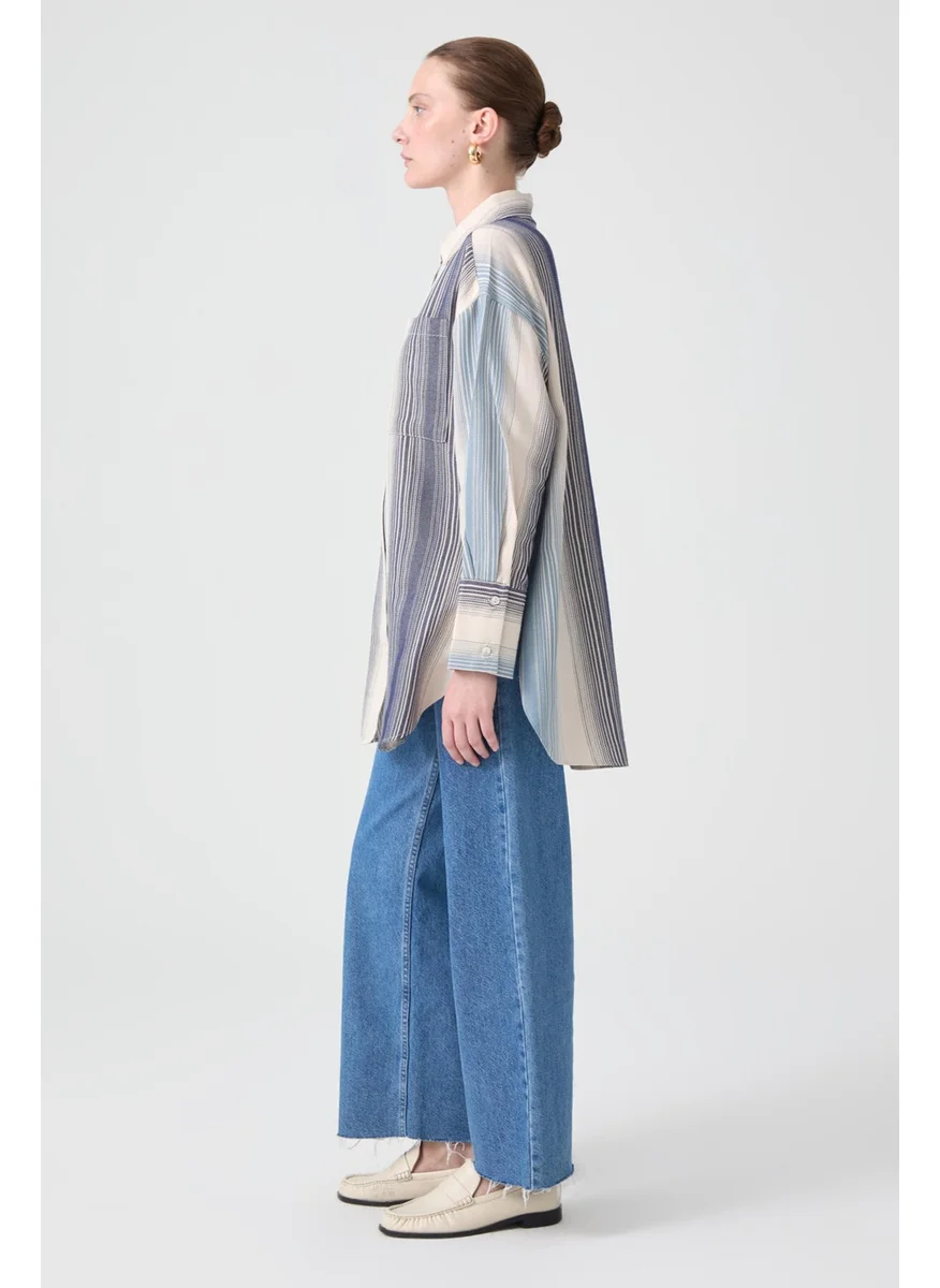 Touche Natural Texture Striped Shirt