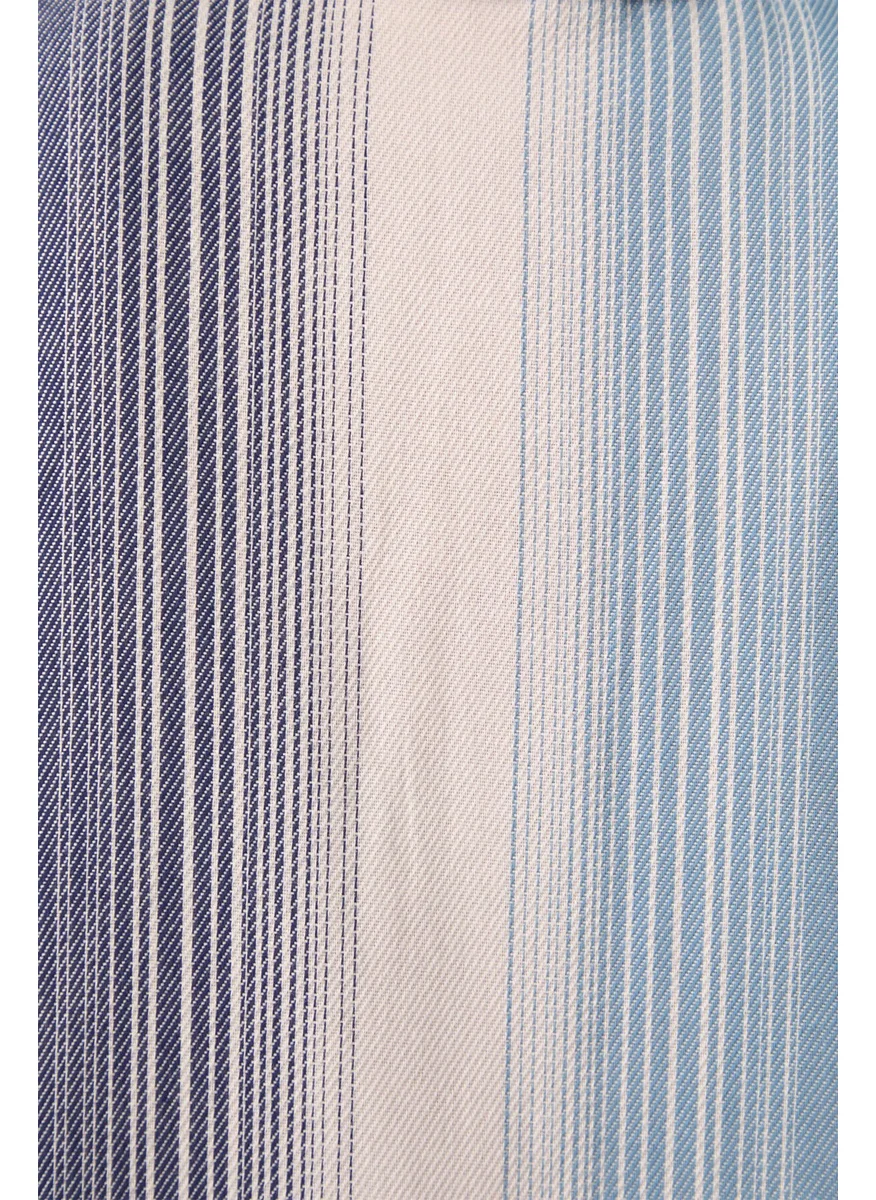 Touche Natural Texture Striped Shirt