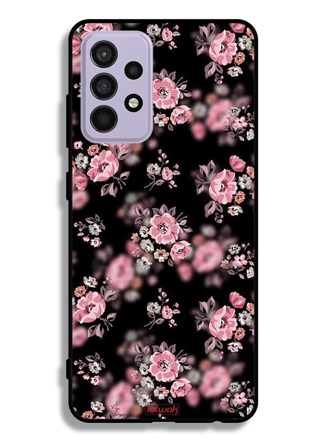 Tolwak غطاء واقي لهاتف سامسونج جالاكسي A52 4G بنمط زهور عمودي - Image 1
