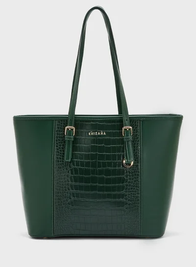 Khizana Croc Panel Tote Bag