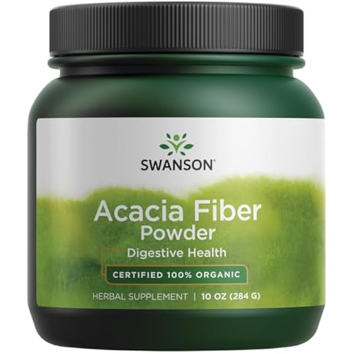 Swanson 100% Certified Organic Acacia Fiber Powder 10 Ounce (284 g) Pwdr - Image 1