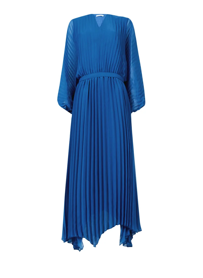 Leem  Marked Waist Pleated Dress - Shorter length for Women | Best Price UAE