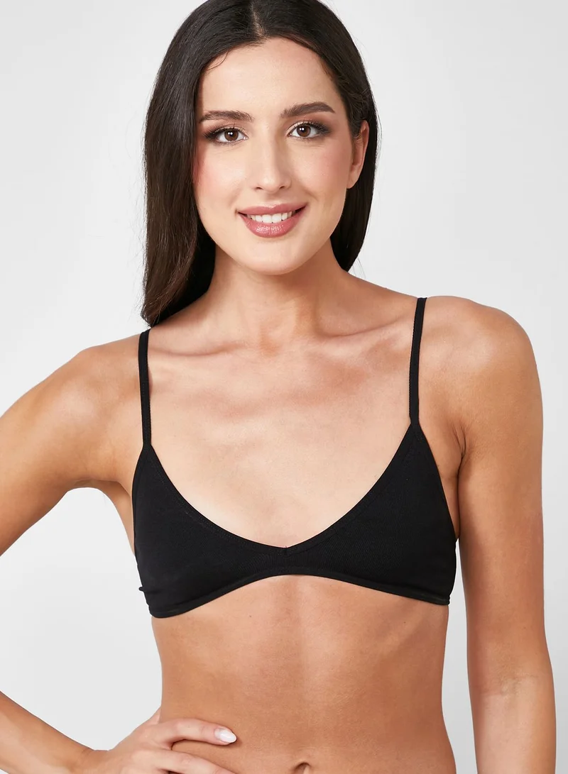 Cotton On Body 2 Pack Seamless Rib Triangle Bralette
