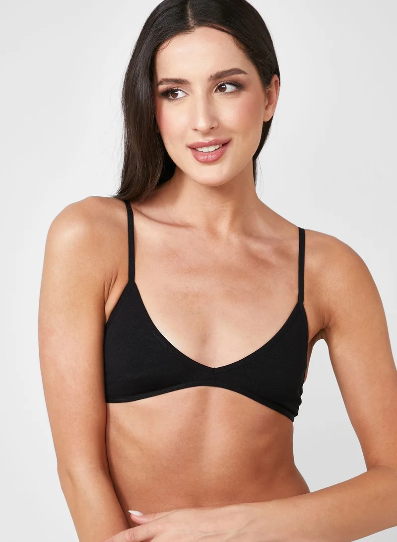 Cotton On Body 2 Pack Seamless Rib Triangle Bralette