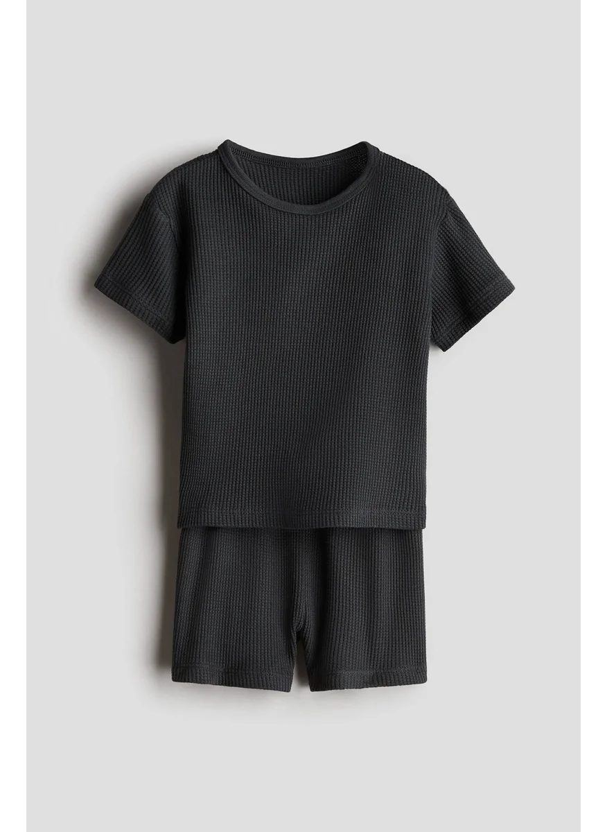 H&M 2-Piece Waffled Cotton Set