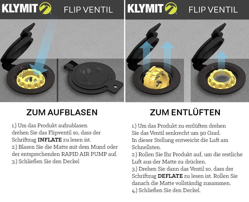Klymit وسادة نوم قابلة للنفخ KLYMIT Static V2 | محمولة، خفيفة الوزن، سهلة النفخ، سرير هوائي قابل للطي للتخييم، الرحلات والمشي — أخضر - Image 3