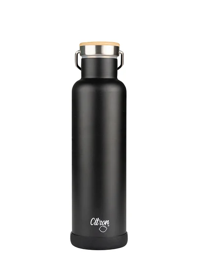 Citron Vacuum Insulated Stainless Steel Water Bottle 750 Ml - Black