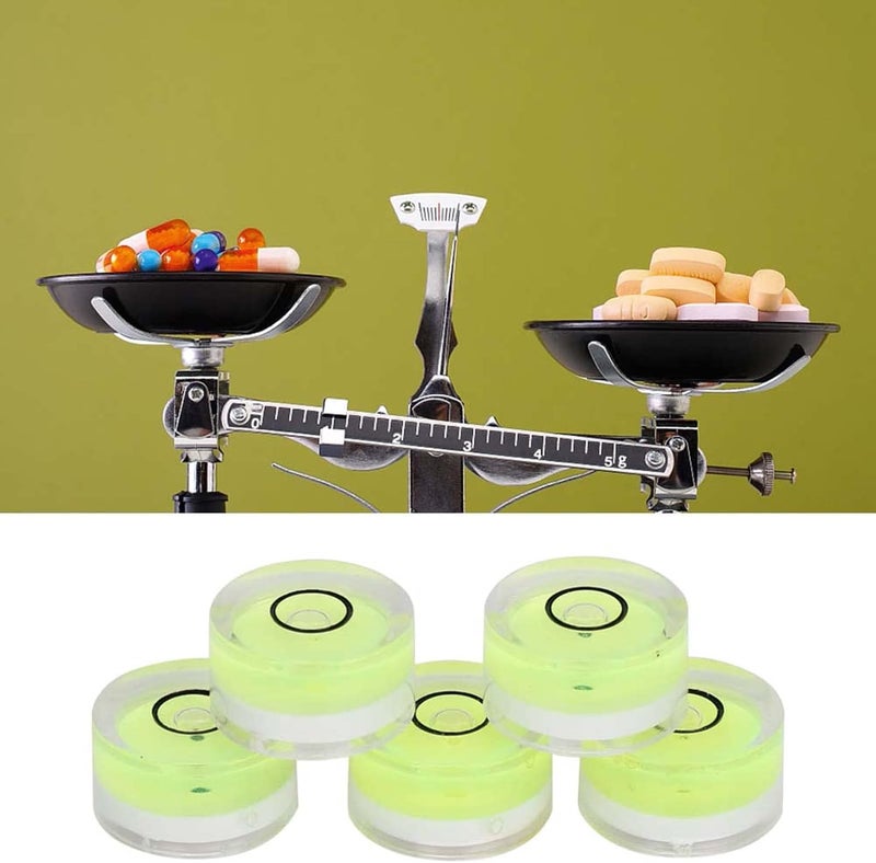 5PCS Premium 15mm Mini Round Bubble Level Spirit Level for Balance Scale Electronic Scale Camera Tripod Horizontal Calibration ABS Acrylic Compact Tool - Image 2