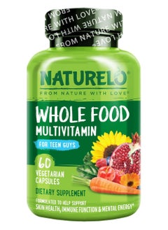 NATURELO Whole Food Multivitamin for Teenage Boys 60 Capsules 