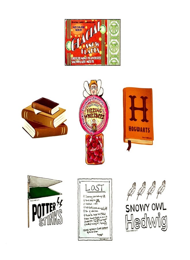 Conquest Journals Harry Potter Wands at The Ready Sticker Pack, Officially Licensed, Set of 50, Waterproof and UV Resistant, Great for All Your Gadgets, Potterfy All The Things - Image 5