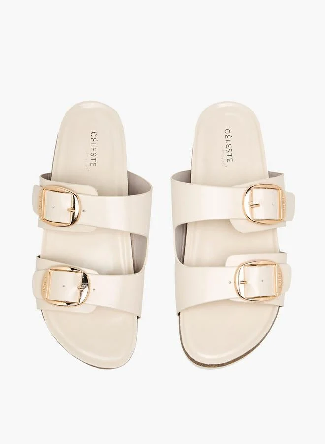 سيليست Women Buckle Detail Slide Sandals