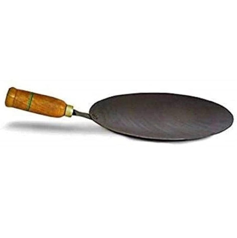 RJ kitchenware Store Tawa roti tawa with Wooden Handle loha tawa roti Maker chapati Maker tawaRoti/Tawa,/flaka/chapati/dosa/omlet tawa - Image 1