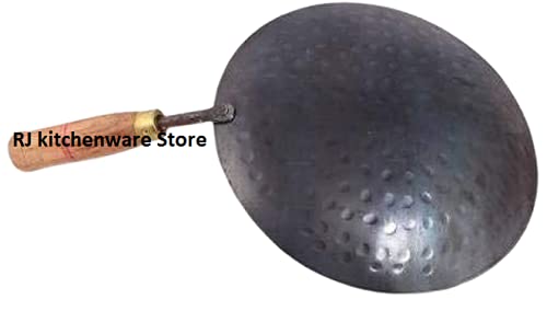 RJ kitchenware Store Tawa roti tawa with Wooden Handle loha tawa roti Maker chapati Maker tawaRoti/Tawa,/flaka/chapati/dosa/omlet tawa - Image 3