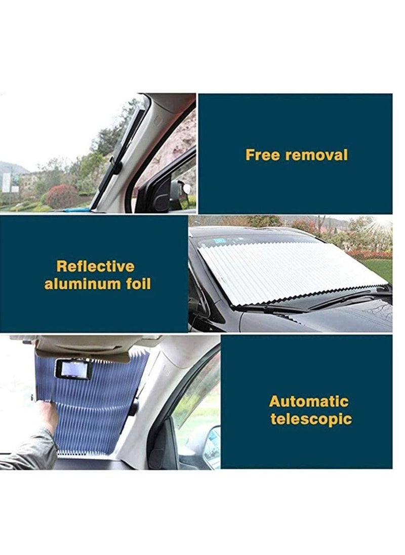 AS SEEN ON TV - Retractable Foldable Windshield Sunshade UV Protection For Car Window 70Cm - Image 1