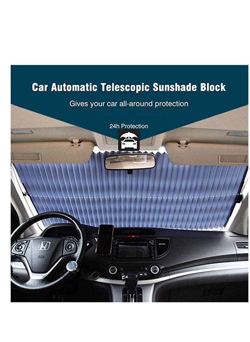 AS SEEN ON TV - Retractable Foldable Windshield Sunshade UV Protection For Car Window 70Cm - Image 1