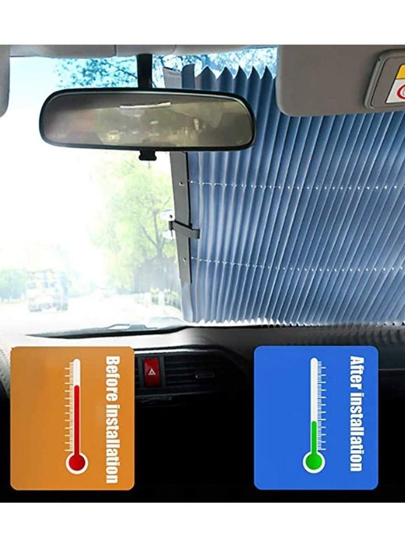 AS SEEN ON TV - Retractable Foldable Windshield Sunshade UV Protection For Car Window 70Cm - Image 1