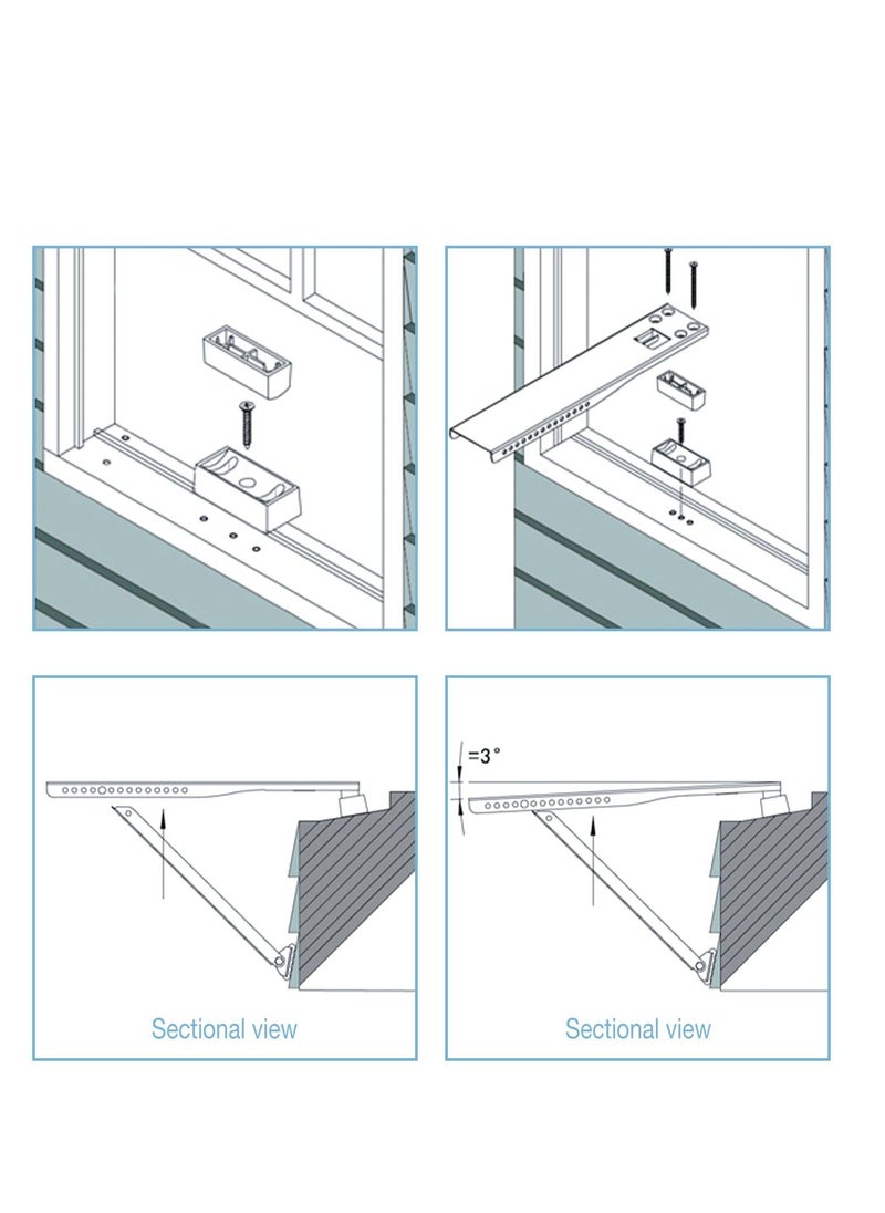 SYOSI - Window Air Conditoner Bracket, Universal Window Air Conditioner Mounting Bracket,  Air Conditioner Holder, Air Conditioner Support Bracket, for Hung Windows Support Up to 200 lbs - Image 1