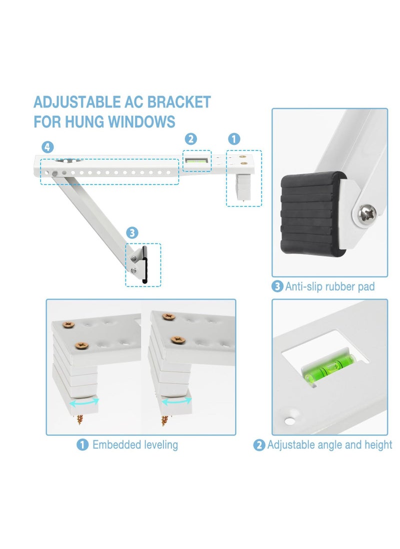 SYOSI - Window Air Conditoner Bracket, Universal Window Air Conditioner Mounting Bracket,  Air Conditioner Holder, Air Conditioner Support Bracket, for Hung Windows Support Up to 200 lbs - Image 1
