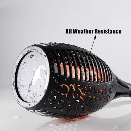 GIGAWATTS 96 LED Solar Mashaal Lights Outdoor Lantern Waterproof Long Lasting Flame Fire Dawn to Dusk Decoration Lighting with 3 Mode Attachment & Auto On/Off for Home Garden Balcony (Pack of 1) - Image 5
