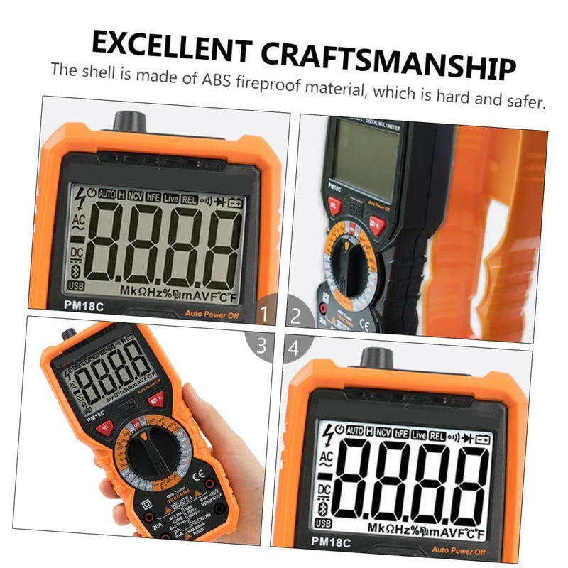 Digital Multimeter Voltmeter Ammeter Ohmmeter Tester with LCD Backlight and Protective Case - Image 4