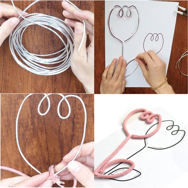 BoFUN Adult Teens Craft Kit for Women DIY Letter Flower, Wire Art Craft Set with 18 Templates, Wire, Knit Rope, Wedding Party Favors, Women Birthday, Motherâ€™s Day Gifts, Handmade Home Decor (Love) - Image 4
