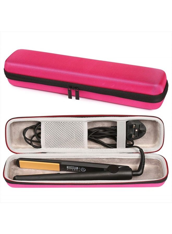 Faylapa Hard Carry Case for Classic Hair Straightener Curling Irons Styler,Hair Straightener EVA Case(Accessories Not Include,Pink) - Image 1