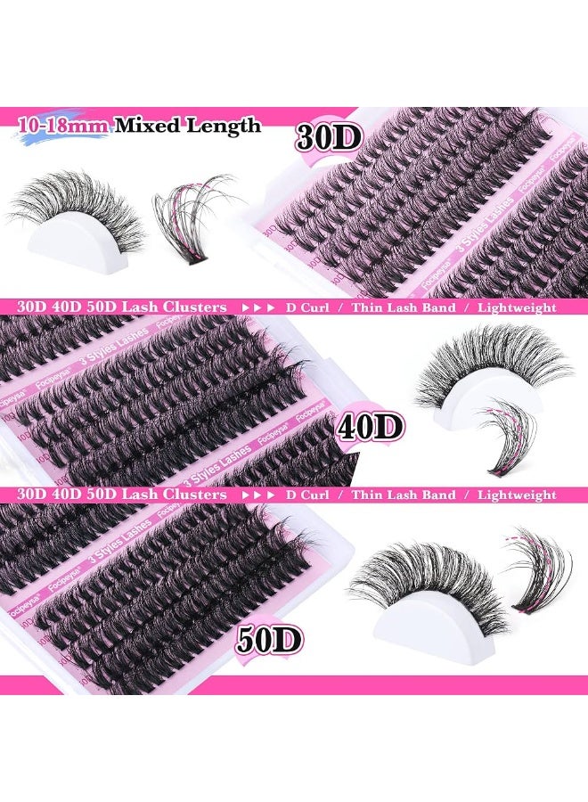 300 قطعة! رموش منك فردية ناعمة وكثيفة Focipeysa - مقاسات متنوعة 8-16 مم. - Image 5