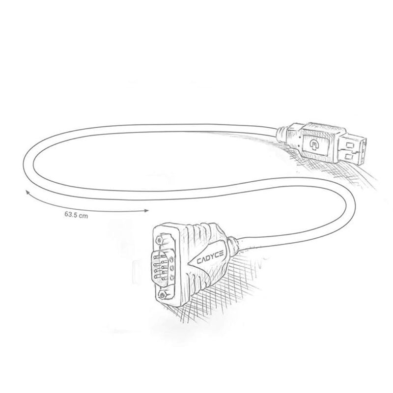 Cadyce USB to Serial (RS-232) Converter (Supports for Mac O/S) - Image 3