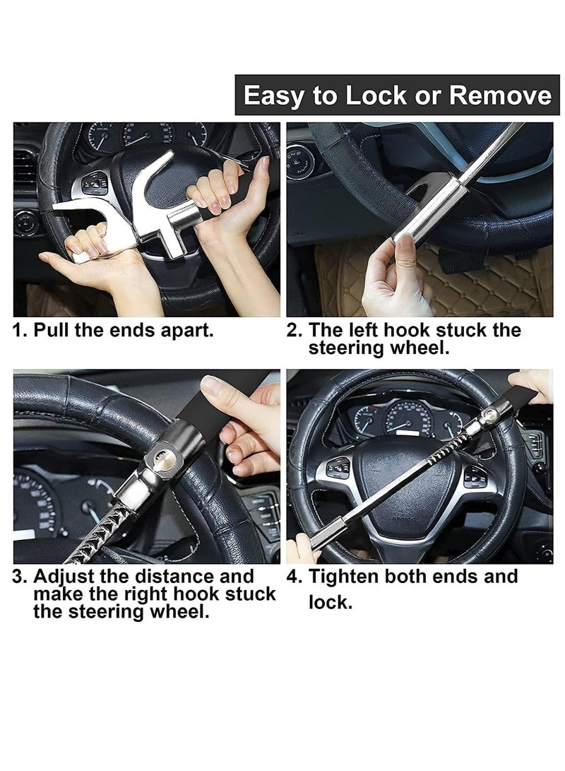 Steering Wheel Lock,  Anti Theft Device for Cars - Image 3