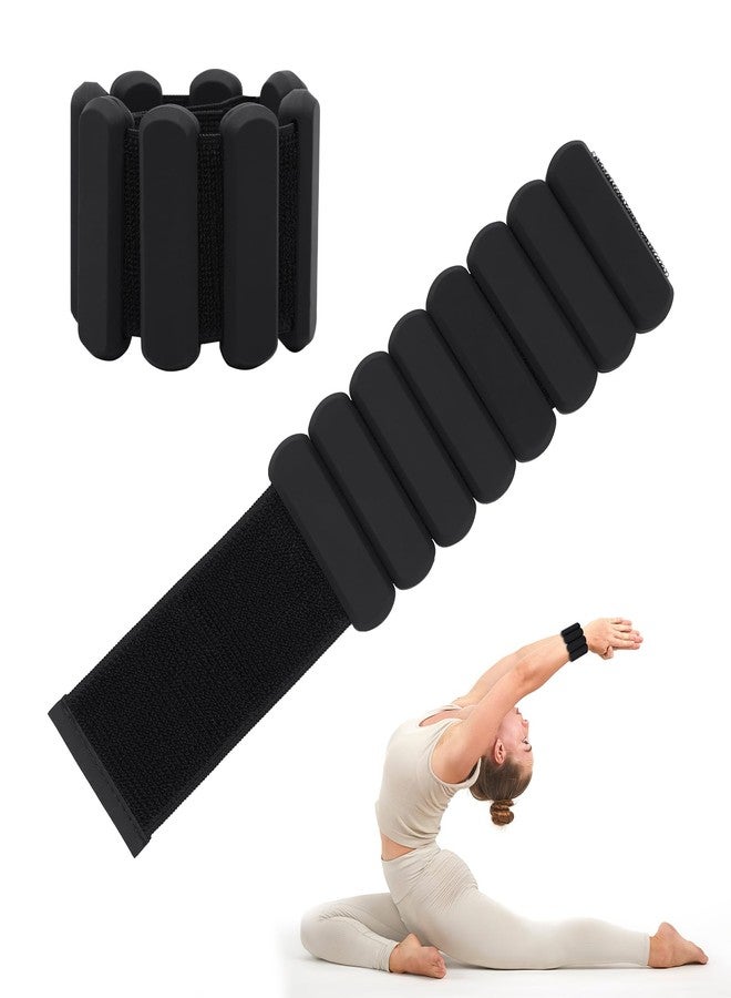 امير أوزان معصم AMIR، أوزان كاحل قابلة للتعديل للنساء، مقاومة للماء لتقوية عضلات الساق والمعصم لليوجا والجري والسباحة والبيلاتس (زوج واحد، 1 رطل لكل زوج) - Image 1