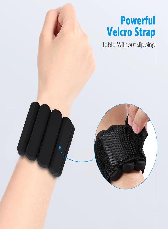 امير أوزان معصم AMIR، أوزان كاحل قابلة للتعديل للنساء، مقاومة للماء لتقوية عضلات الساق والمعصم لليوجا والجري والسباحة والبيلاتس (زوج واحد، 1 رطل لكل زوج) - Image 4