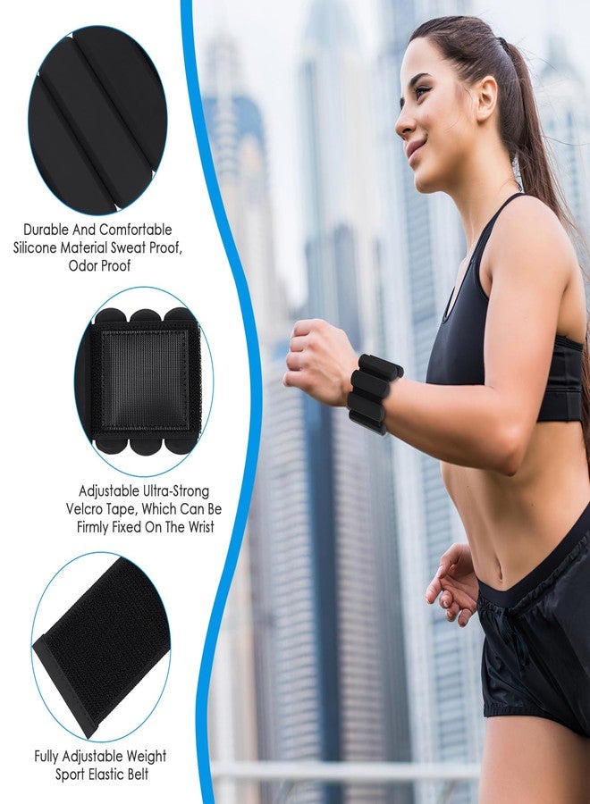 امير أوزان معصم AMIR، أوزان كاحل قابلة للتعديل للنساء، مقاومة للماء لتقوية عضلات الساق والمعصم لليوجا والجري والسباحة والبيلاتس (زوج واحد، 1 رطل لكل زوج) - Image 3