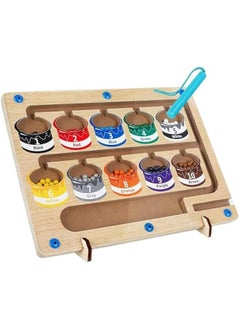 HOOKOR Kids Magnetic Color and Number Maze - Montessori Wooden Magnet Board Puzzles,Activities Counting Matching Games Motor Skills Toys For 3+ Year Boys Girls  - Image 2