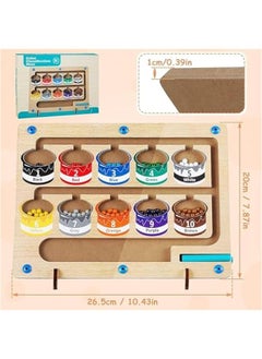 HOOKOR Kids Magnetic Color and Number Maze - Montessori Wooden Magnet Board Puzzles,Activities Counting Matching Games Motor Skills Toys For 3+ Year Boys Girls  - Image 5
