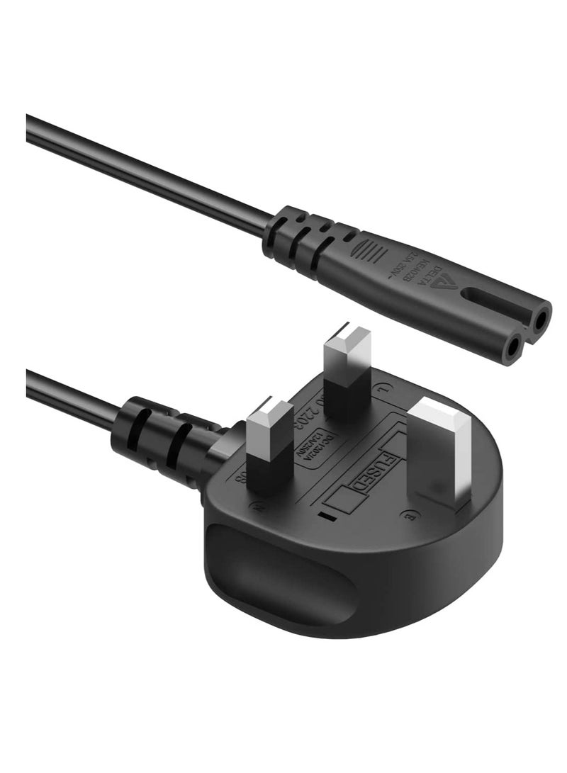 2 Prong AC Power Cord Cable for Samsung LG TCL Sony TV Compatible HP Printer PS3 PS4 PS5 5FT AC Wall Plug  - Image 1