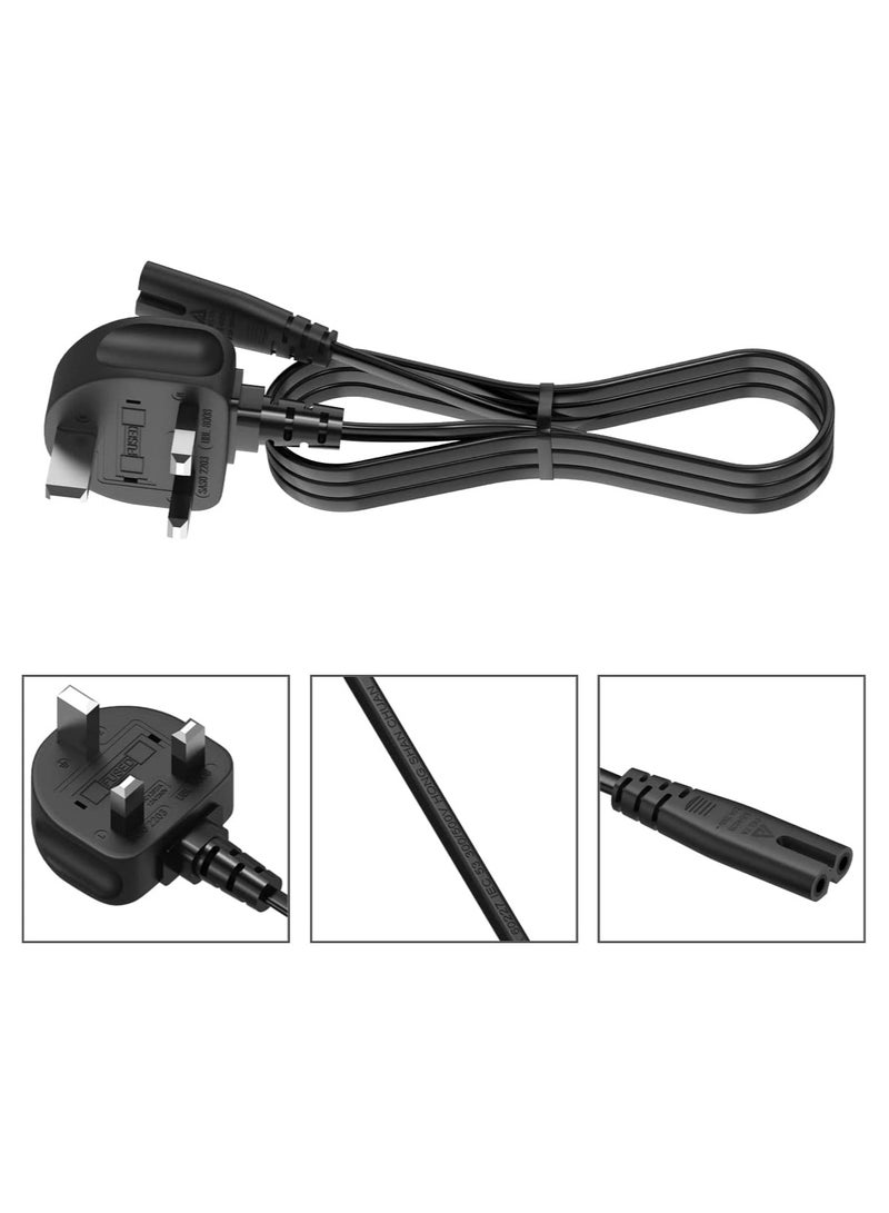 2 Prong AC Power Cord Cable for Samsung LG TCL Sony TV Compatible HP Printer PS3 PS4 PS5 5FT AC Wall Plug  - Image 2