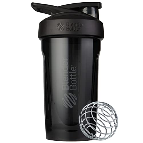 BlenderBottle Sport Shaker Bottle with Wire Whisk, 24-Ounce, Black – Protein Shakes & Hydration for Athletes & Fitness Enthusiasts, Easy Mixing, Durable & Lightweight, Lockable Lid - Image 1