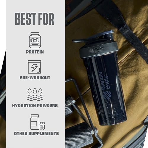 BlenderBottle Sport Shaker Bottle with Wire Whisk, 24-Ounce, Black – Protein Shakes & Hydration for Athletes & Fitness Enthusiasts, Easy Mixing, Durable & Lightweight, Lockable Lid - Image 5