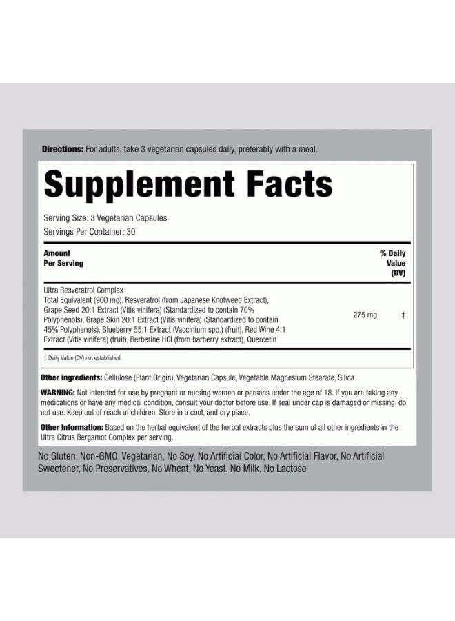 Piping Rock - Botanical Grape Seed & Berberine Extract - 90 Vegetarian Capsules - Image 2
