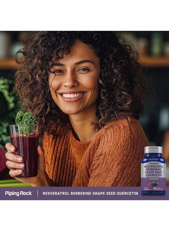 Piping Rock - Botanical Grape Seed & Berberine Extract - 90 Vegetarian Capsules - Image 5