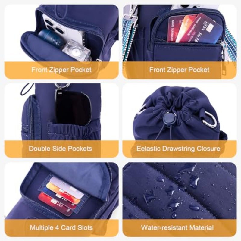 Water Bottle Bag 40 oz Crossbody Holder for Walking Hiking Insulated Carrier Purse with Adjustable Strap - Image 3