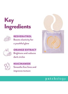 Patchology Patchology Serve Chilled Bubbly Eye Gels with Niacinamide, Hydrating Under Eye Patches with Niacinamide and Vitamin C, Under Eye Gel Pads with Gel Technology, Facial Skin Care Products - 5 Pairs  - Image 4