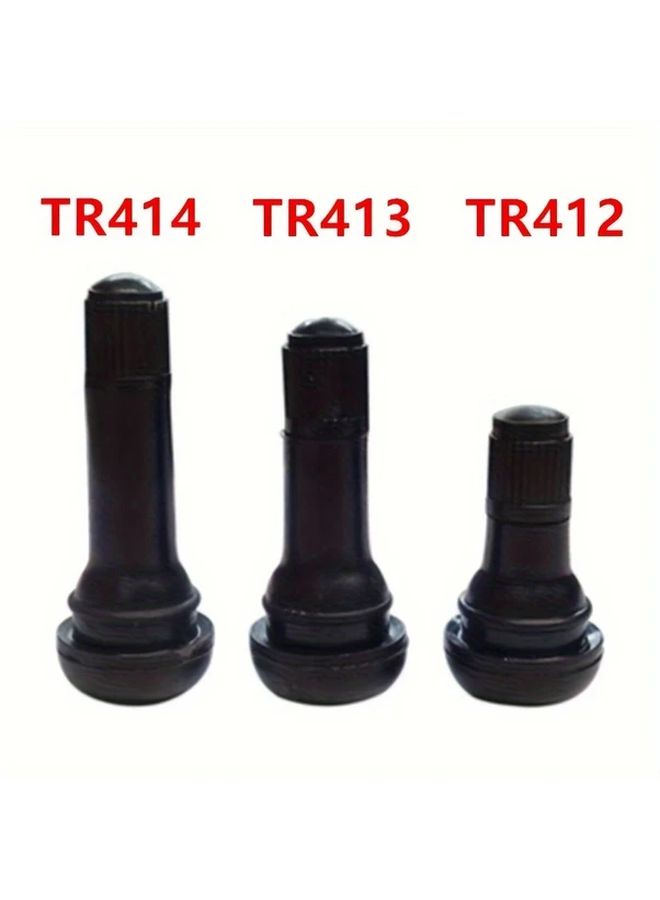 10pcs TR413 Rubber And Copper Snap In Tubeless Tire Valve Stems For Auto Motorcycle - Image 1