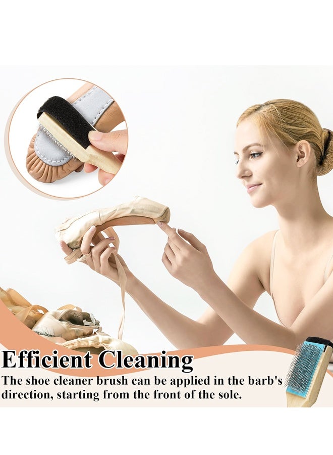 2 PCS Wooden Suede Dance Shoe Brush, Half‑Cover Wire Cleaner for Ballroom and Latin Dance Footwear - Image 5