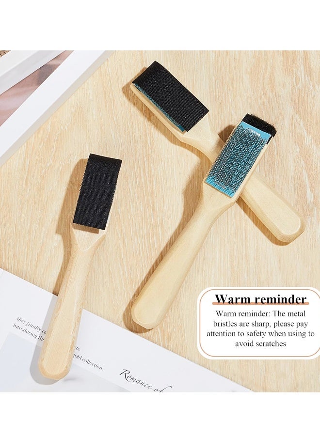2 PCS Wooden Suede Dance Shoe Brush, Half‑Cover Wire Cleaner for Ballroom and Latin Dance Footwear - Image 4